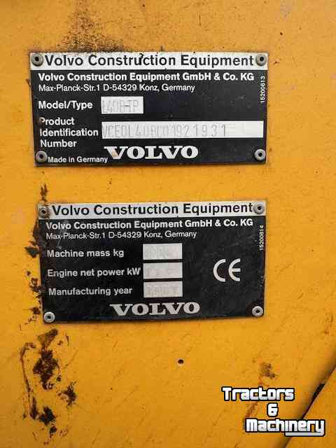 Wheelloader Volvo Volvo L40B wiellader laadschop shovel