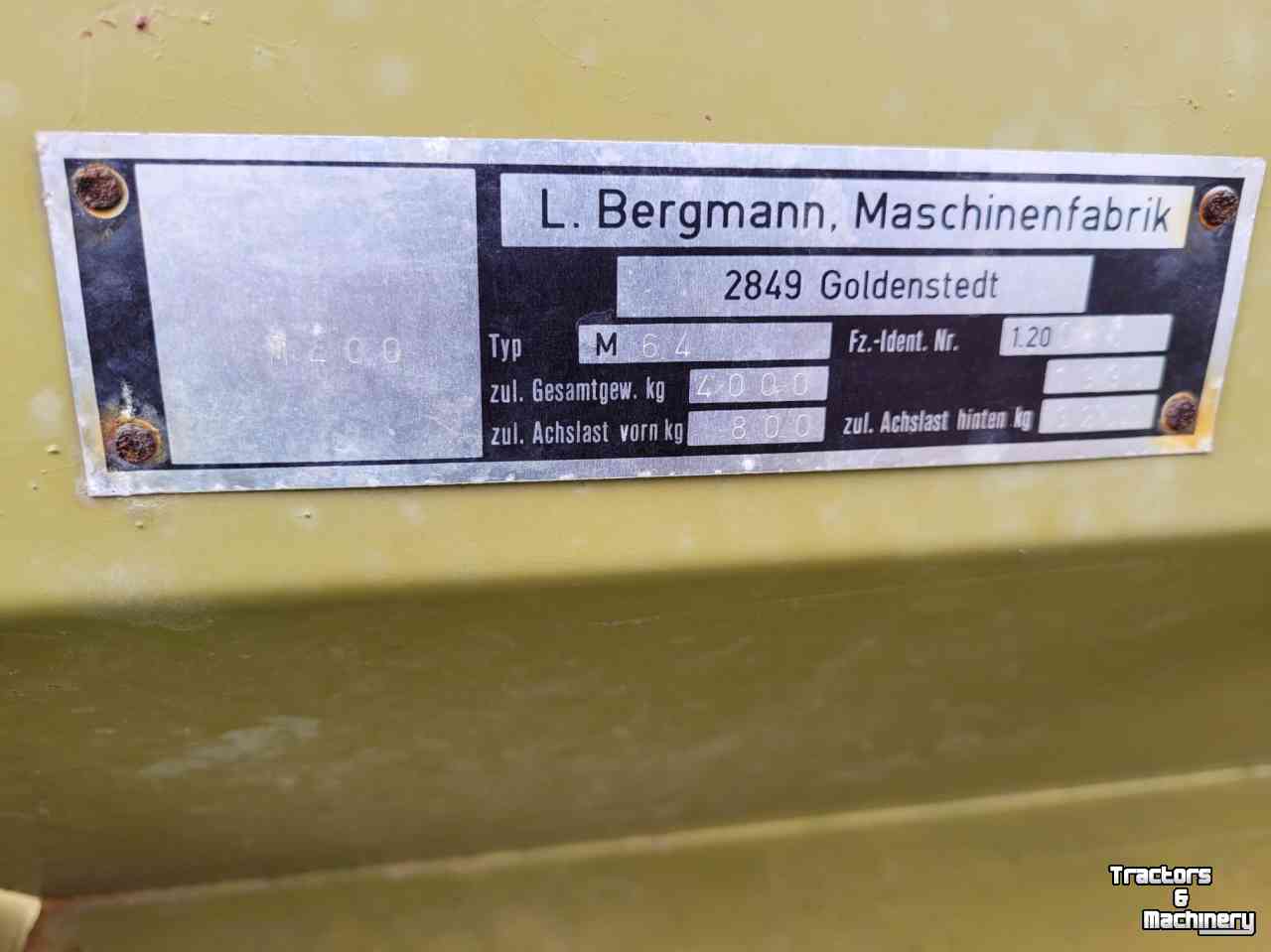 Manure spreader Bergmann Mestverspreider M 400