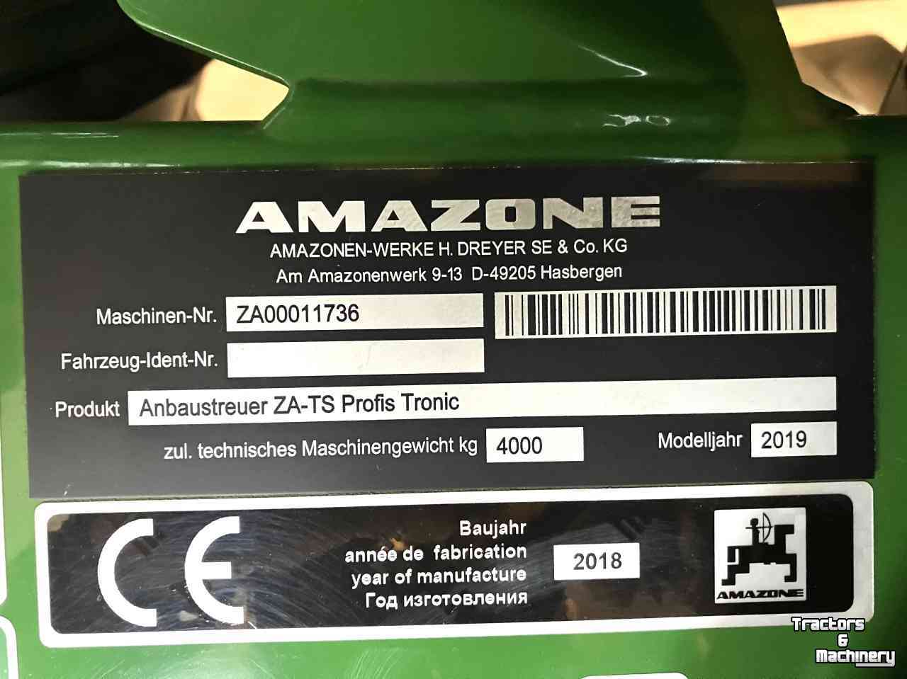 Fertilizer spreader Amazone ZA TS  PROFIS HYDRO 3200