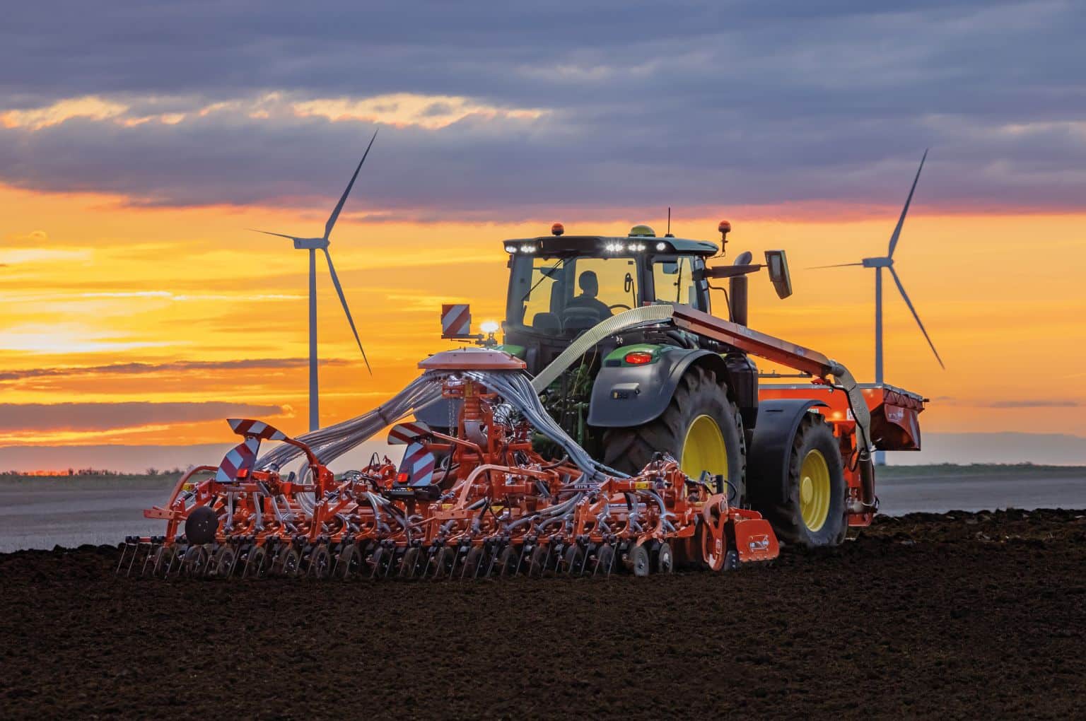Foldable bars on Kuhn seeders