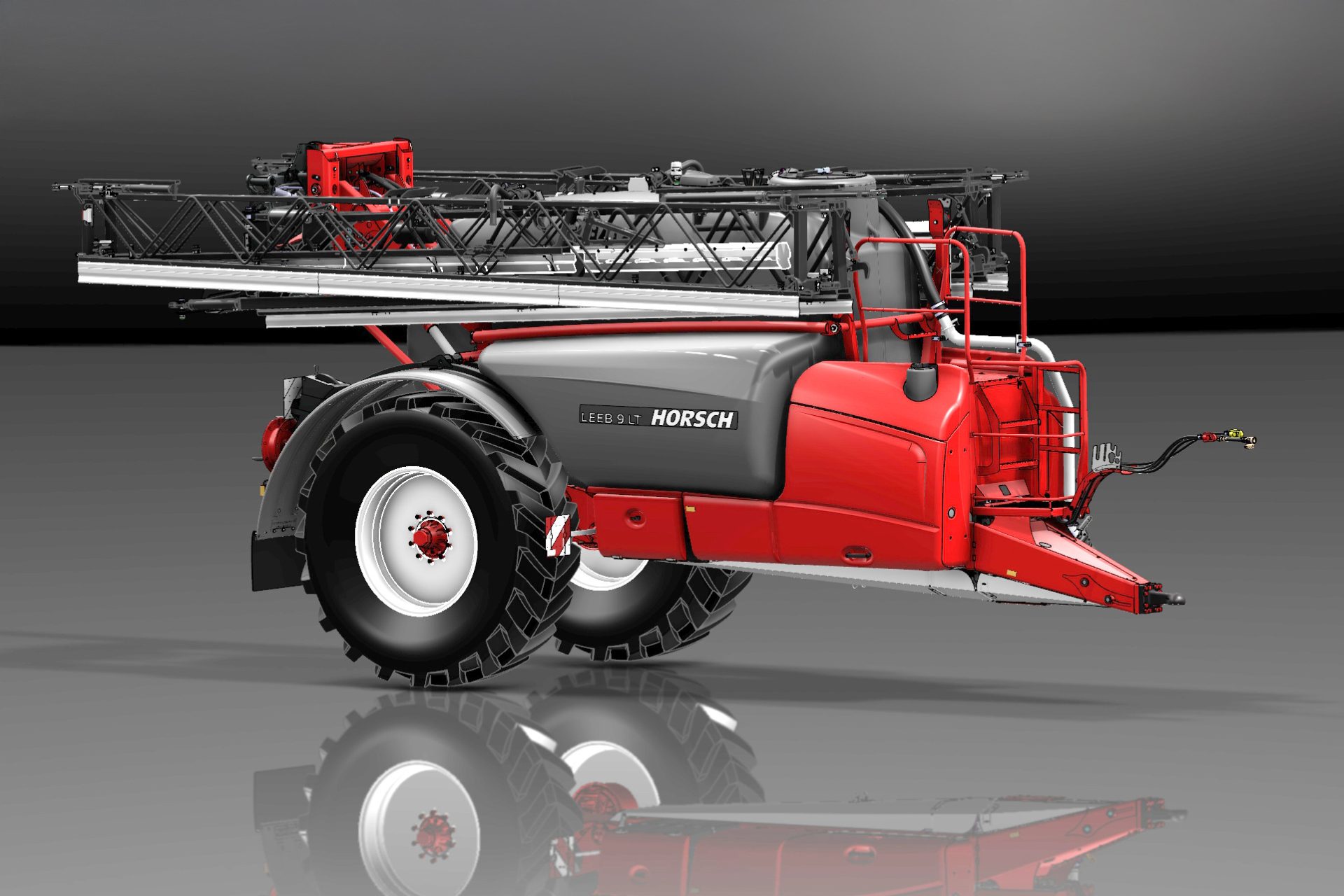 Horsch Leeb sprayer with 9,000-litre plastic tank