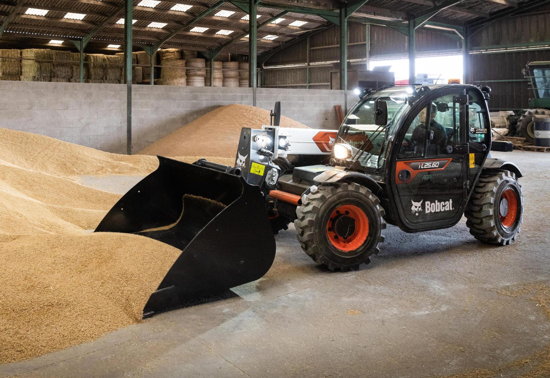 Smaller Bobcat telehandler