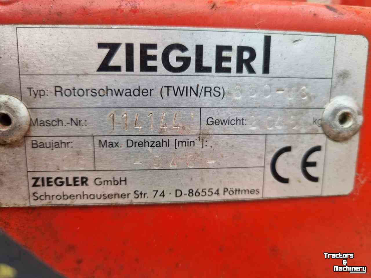 Rake Ziegler Twin 850 VS Zwadhark