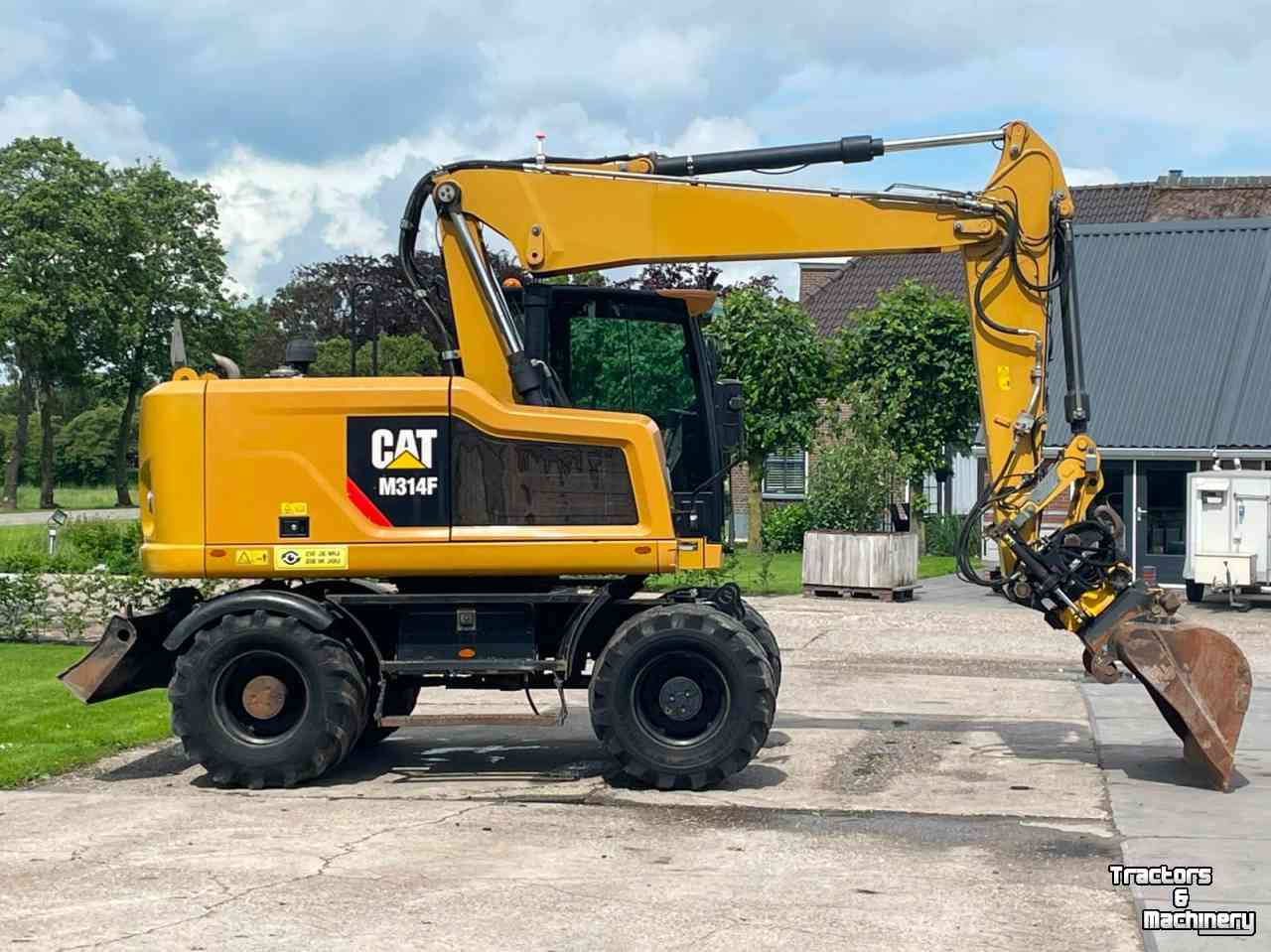 Excavator mobile Caterpillar M314F mobiele kraan draaikantelstuk