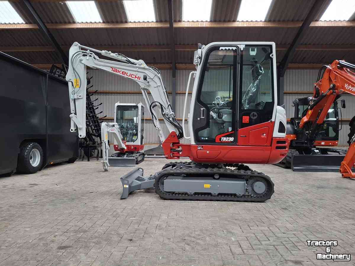 Mini-Excavator Takeuchi TB230, minigraver, minikraan, BJ2026, Nieuw!