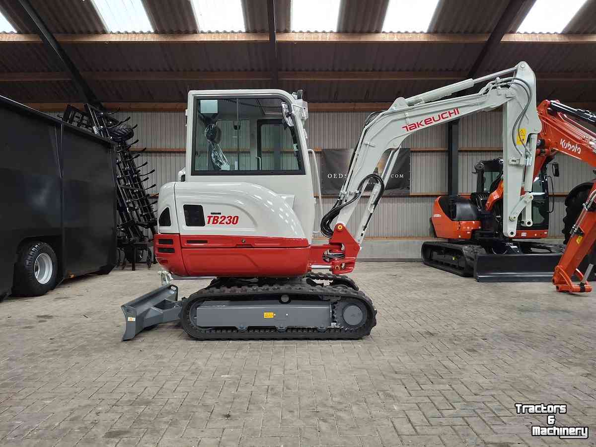 Mini-Excavator Takeuchi TB230, minigraver, minikraan, BJ2026, Nieuw!