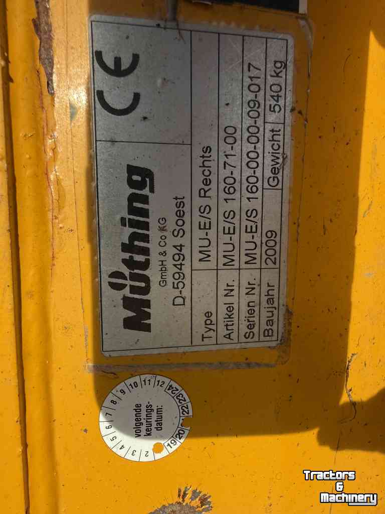 Flail mower  Münthing MU -E/S 160