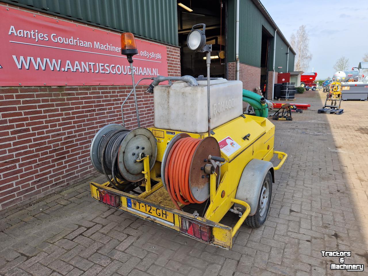 High-pressure cleaner, Hot / Cold  ROM400 hogedruk rioolreinigingsaanhanger