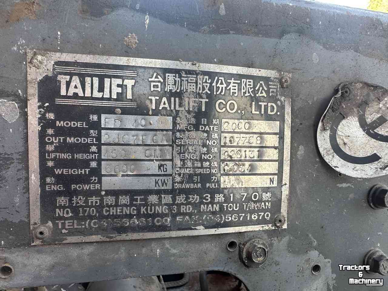 Forklift Tailift FD40 Heftruck