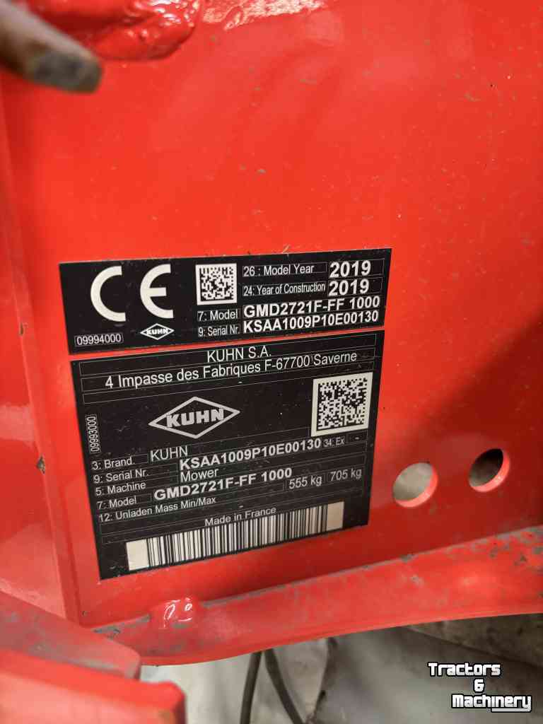 Mower Kuhn Gmd 2721 F frontmaaier