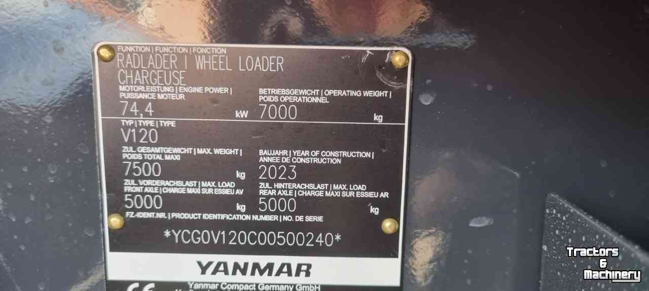 Wheelloader Yanmar V120 Stage 5 Shovel