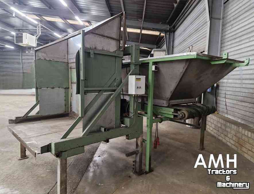 Bunkerstorage  Bunker met uitvoerband+kantelaar – complete set, Dosierbunker mit Austragsband inklusive Kistenkipper (Komplettset)