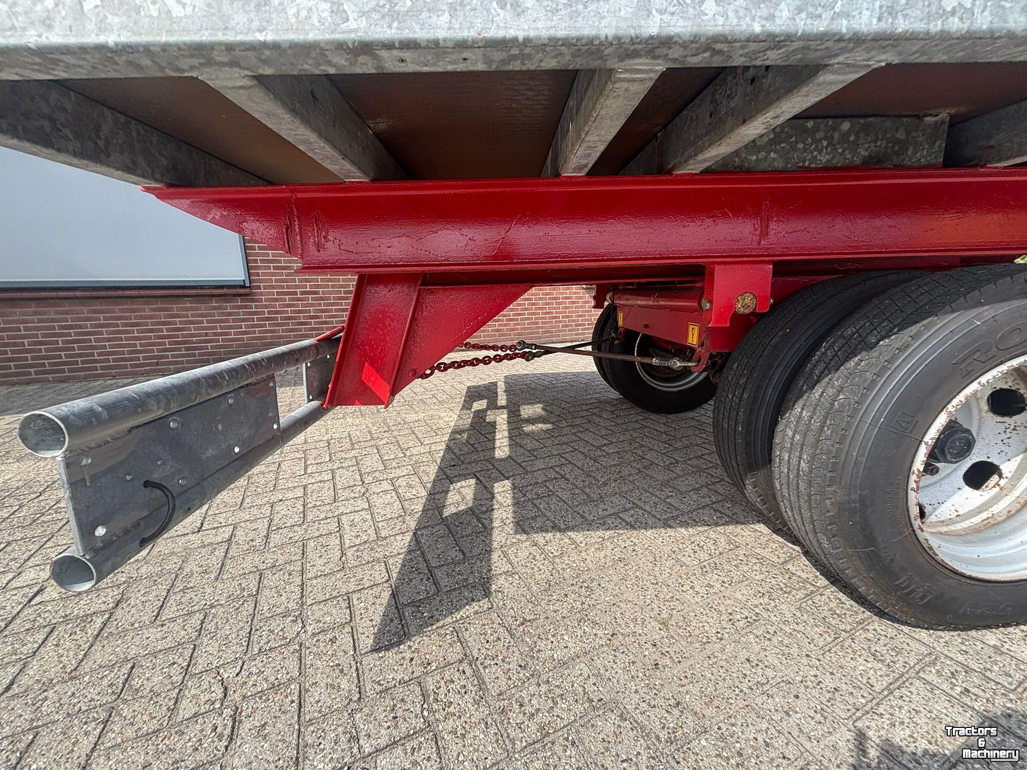 Dumptrailer  Plattewagen met weeginrichting