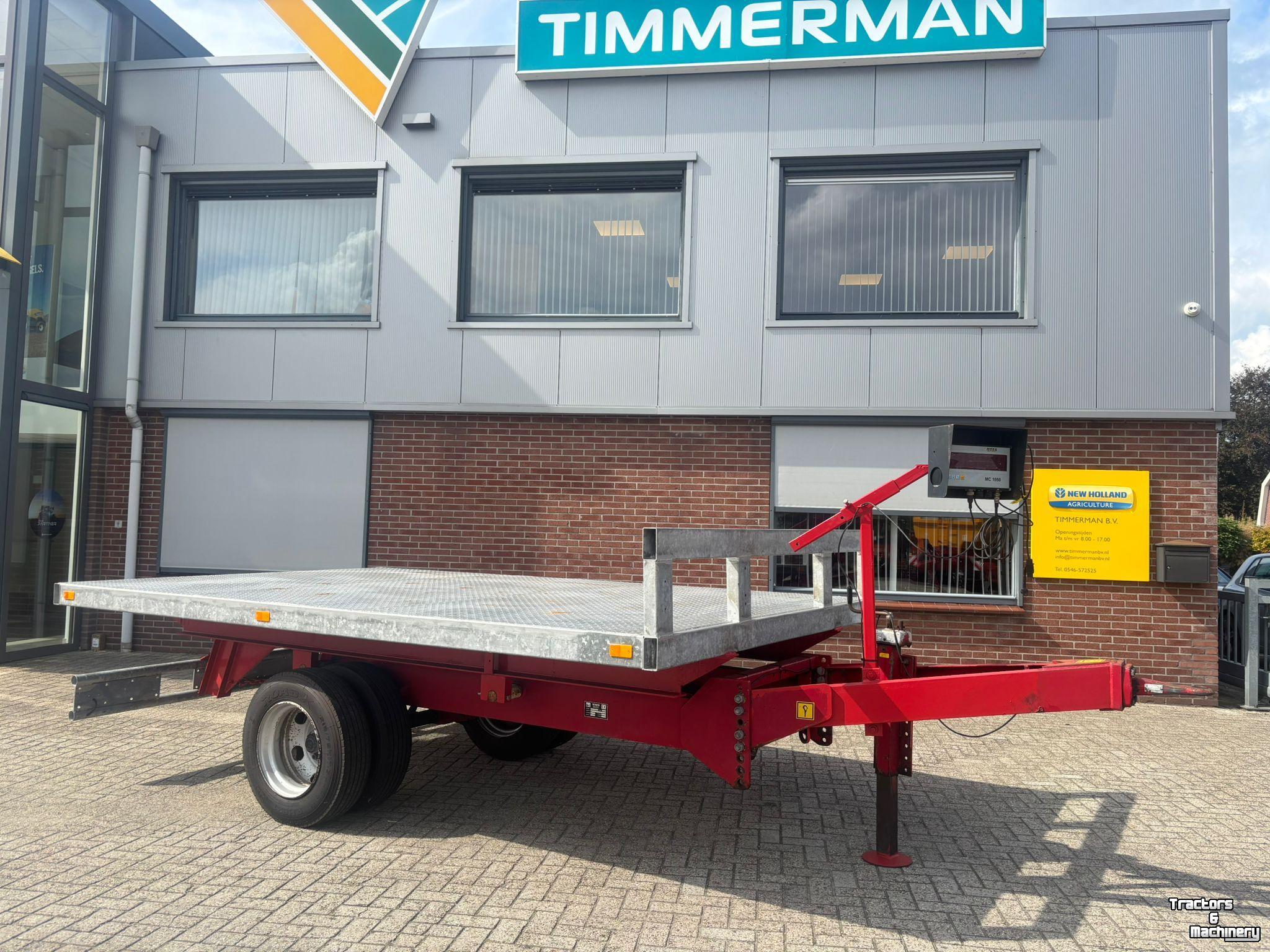 Dumptrailer  Plattewagen met weeginrichting
