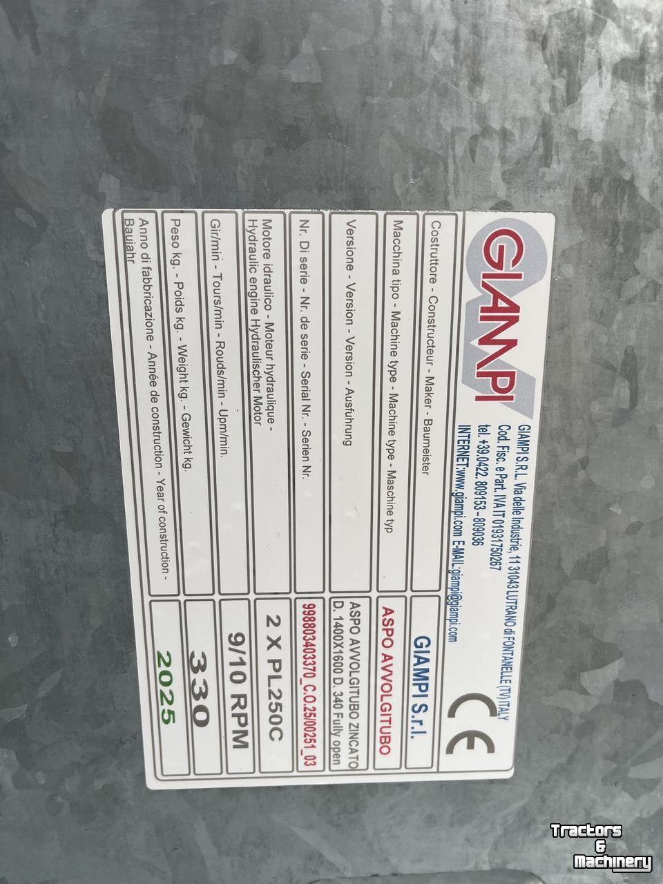 Hose-reel / Hose drum  Giampi 1400x1600
