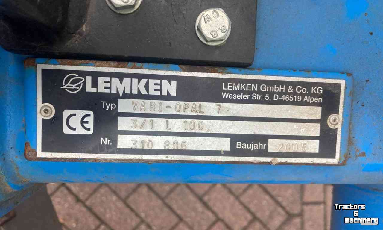 Ploughs Lemken Vari-Opal 7 Wentelploeg + Cappon Snedemixer