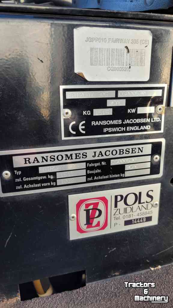 Mower self-propelled Ransomes Jacobsen Fairway 305 kooimaaier 4WD