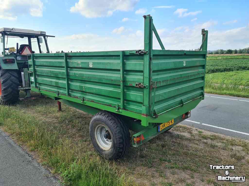 Dumptrailer Coenders 5 tons kipper met opzetborden