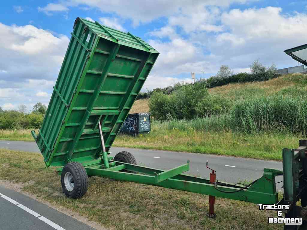 Dumptrailer Coenders 5 tons kipper met opzetborden