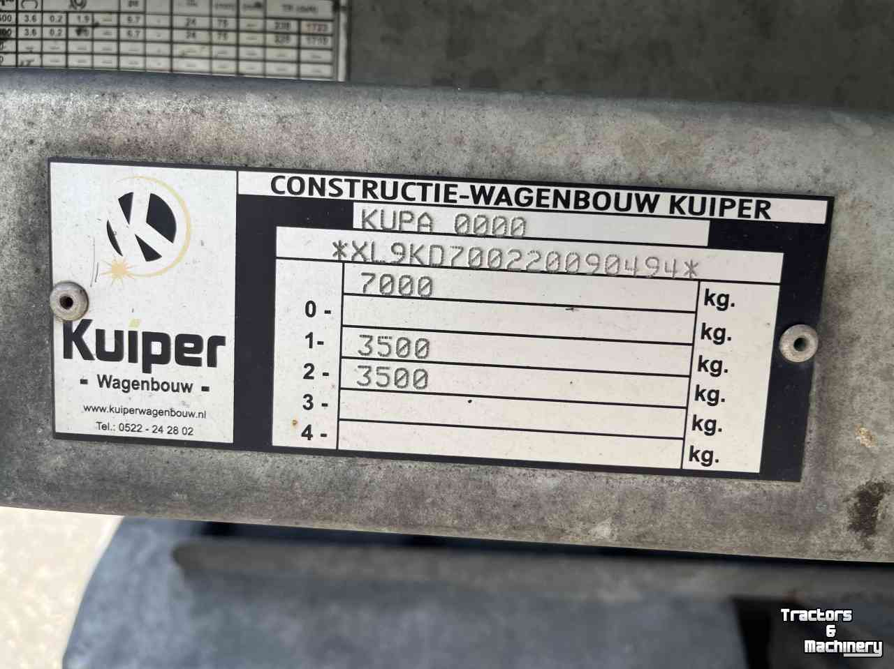Truckwagon  Kuiper KD7002 Schamel aanhanger luchtgeremd