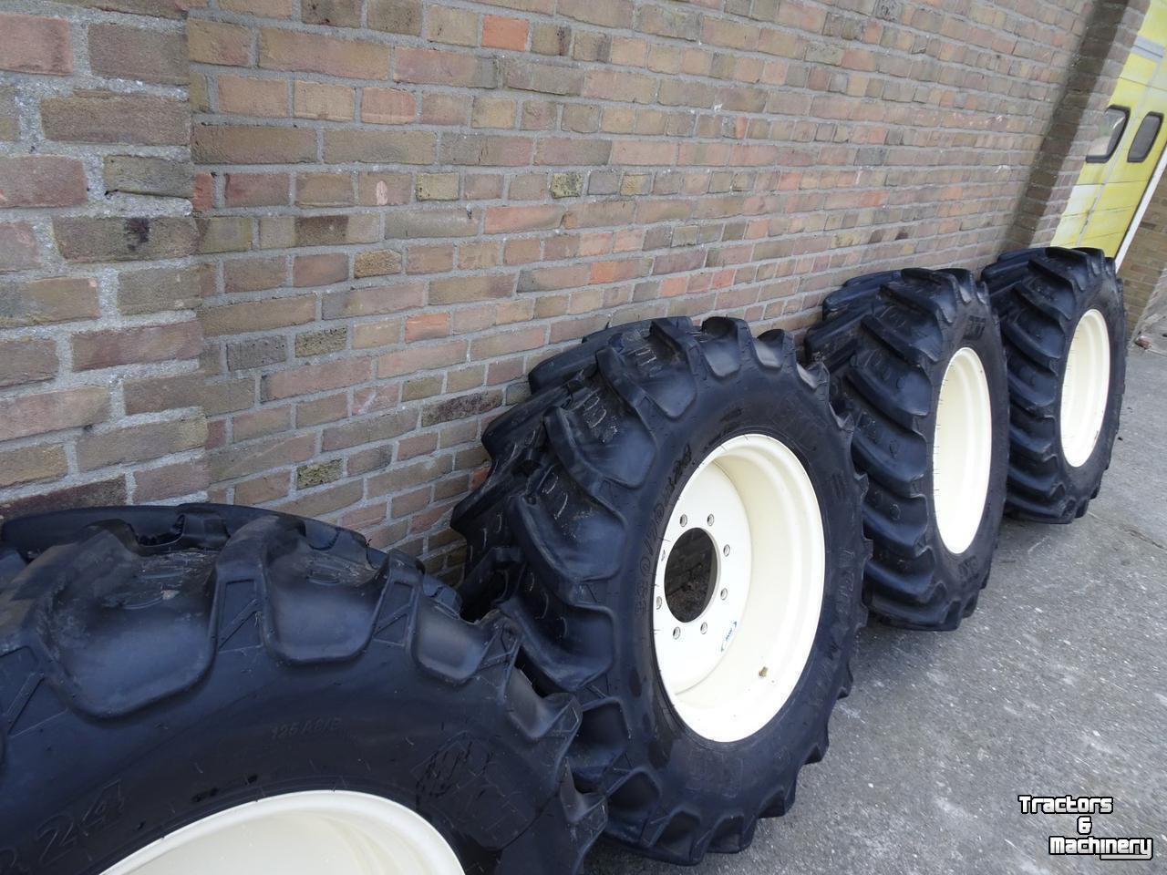 Wheels, Tyres, Rims & Dual spacers BKT 380/70R24