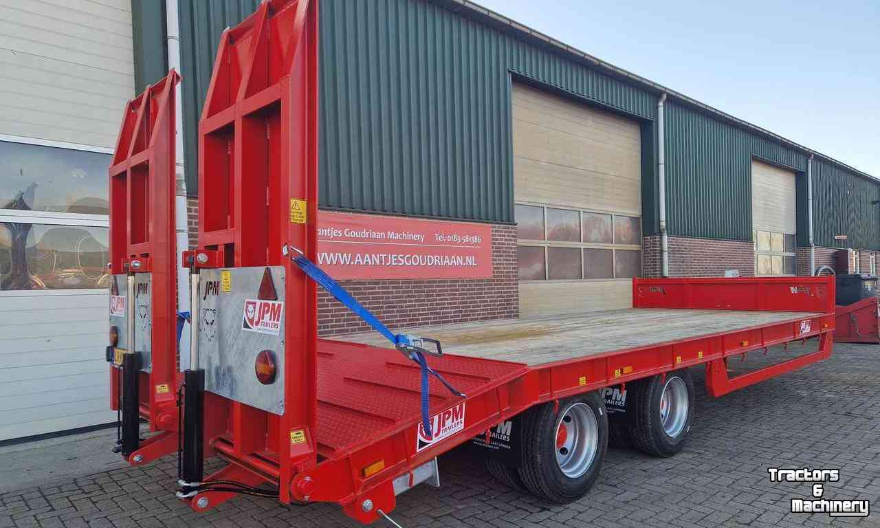 Low loader / Semi trailer JPM Oprijwagen / machinetransportwagen / machinetransporter
