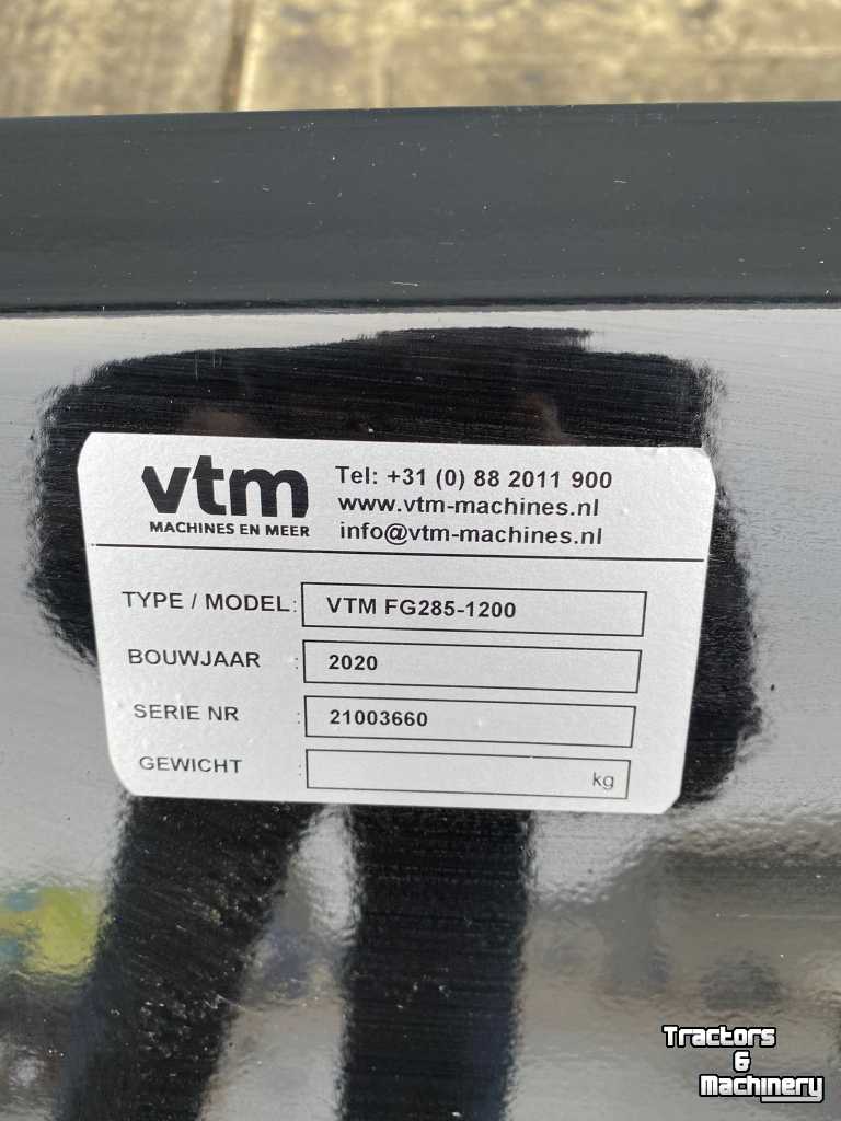 Excavator buckets VTM Volumebak / Grondbak type VTM FG285-1200 Schepbak Schaffer