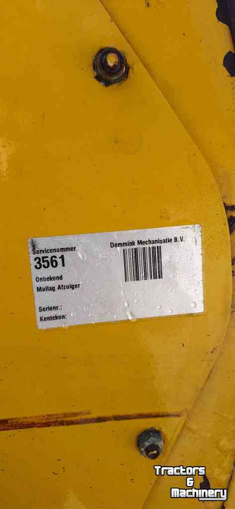 Other equipment for road, roadside and ditch maintenance Gödde Afzuiginstallatie