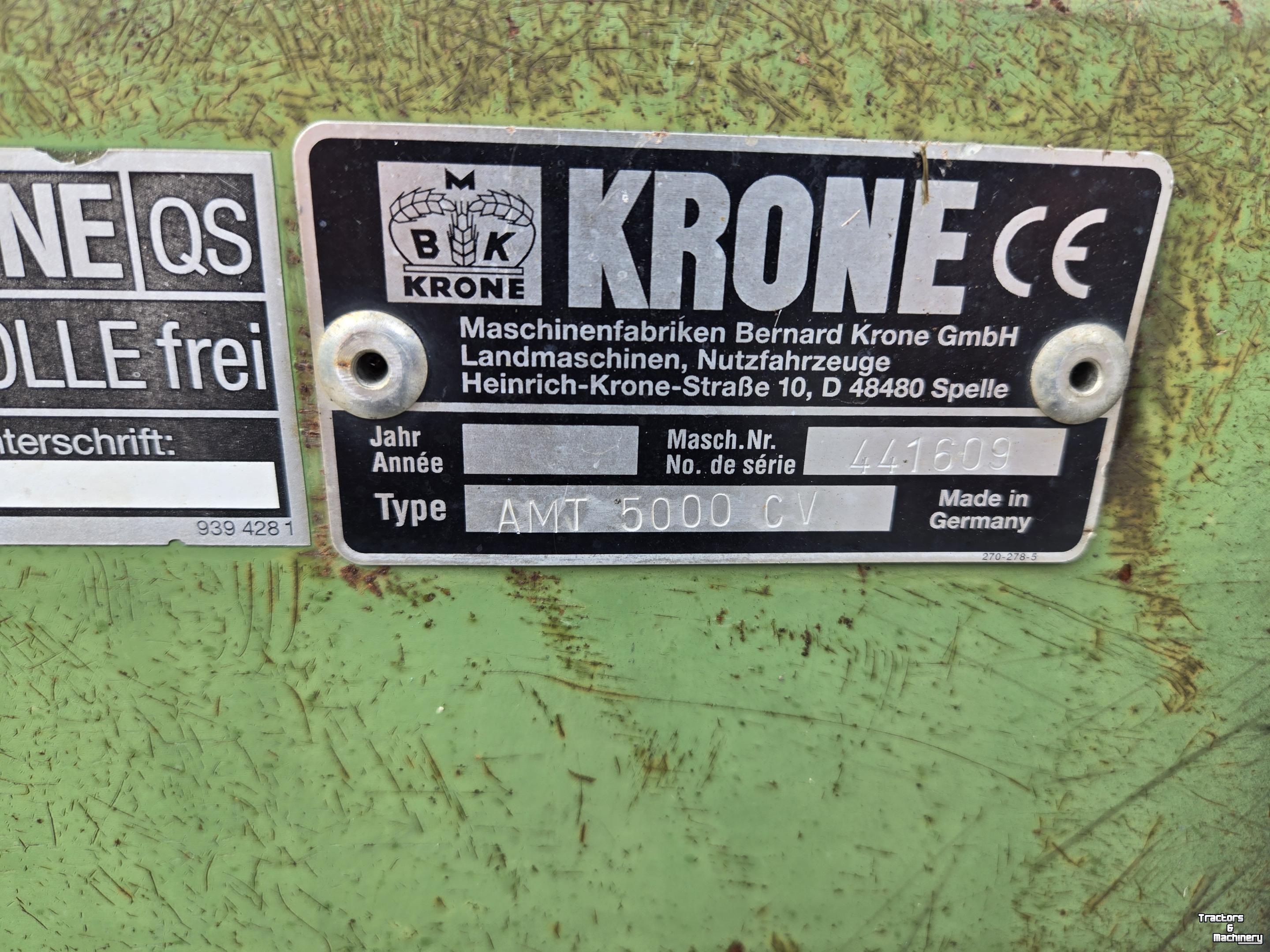 Mower Krone AMT 5000 cv