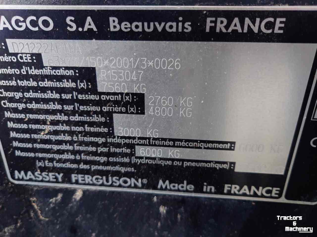Tractor Massey Ferguson 5425 4x4 Open station