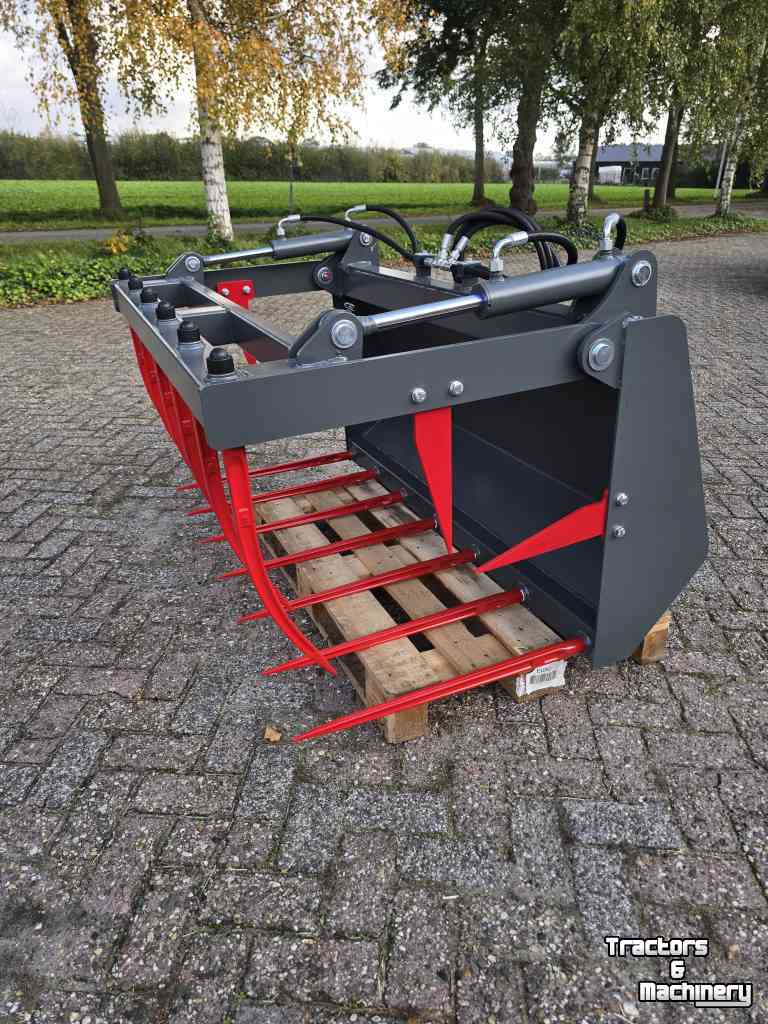 Front-end loader bucket / Front loader bucket Stekro Mestklem 150 cm weideman aansluiting