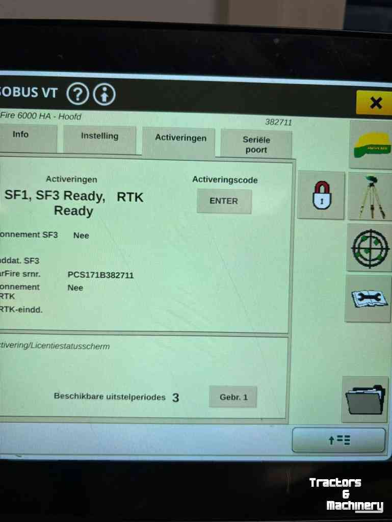 GPS steering systems and attachments John Deere SF6000 + RTK