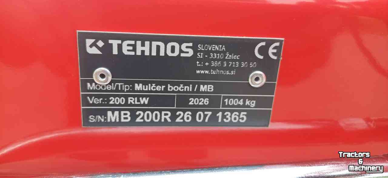 Flail mower Tehnos MB200RLW Profi