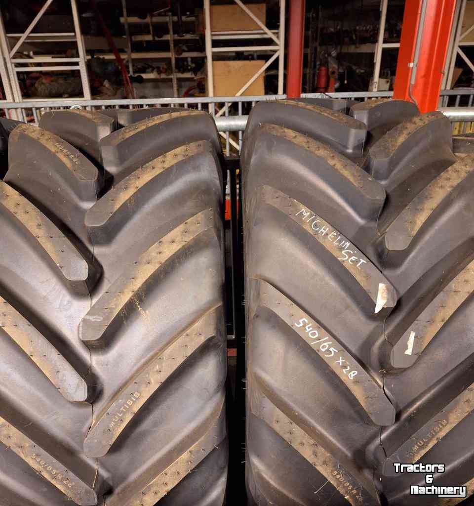 Wheels, Tyres, Rims & Dual spacers Michelin 540/65R28 100% Multibib