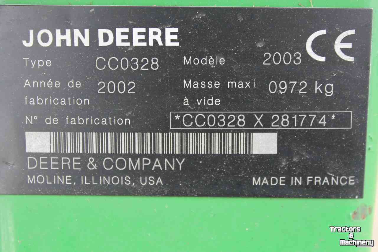 Mower John Deere 328 (Kuhn FC283) achtermaaier schijvenmaaier kneuzer lift-control