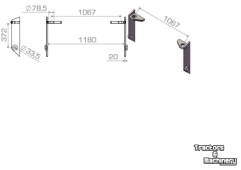 Other attachments and accessories Qmac HAKENSET: PIN-CONE MATBRO