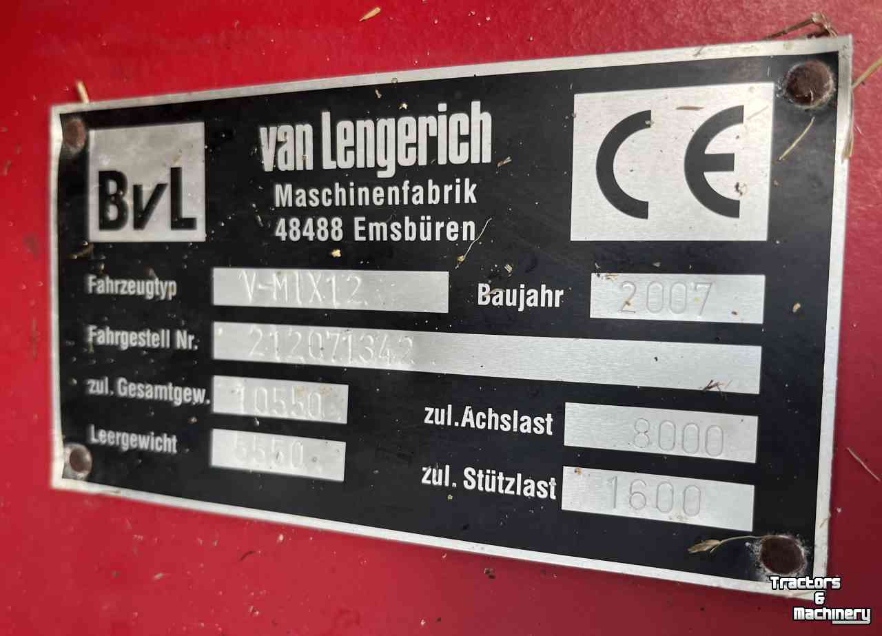 Vertical feed mixer BVL V-Mix 12 LS Voermengwagen Voermachines