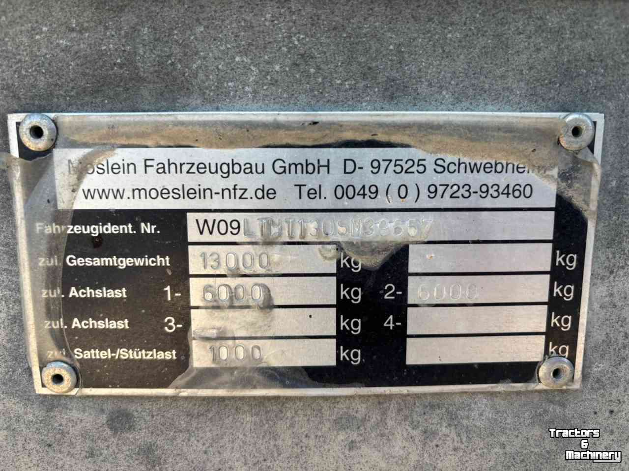Low loader / Semi trailer  Möslein dieplader Oprijwagen