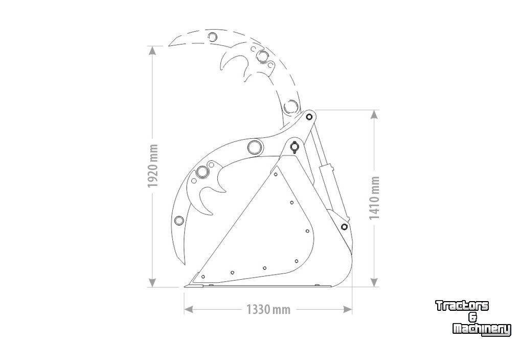 Silage Grabbucket / Grabfork Qmac Maxi Pelikaanbak Kuilbak Kuilgrijper