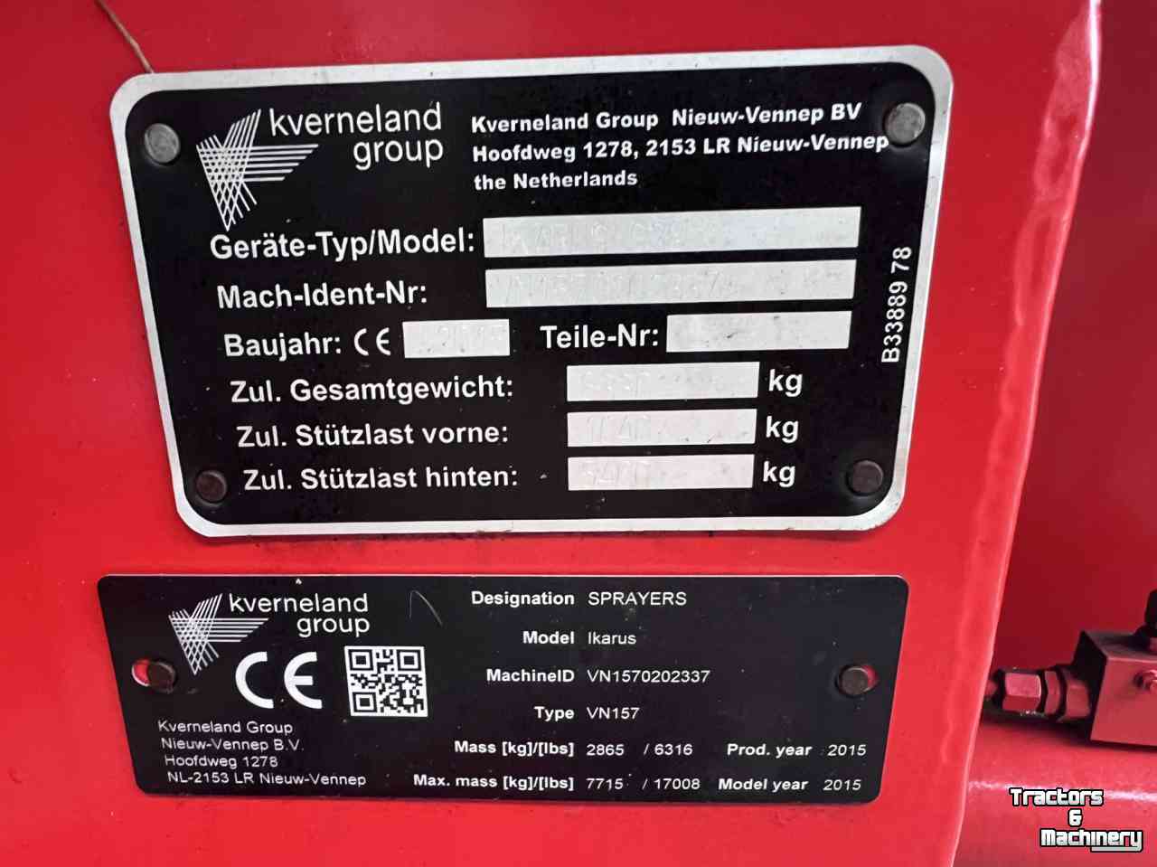 Fieldsprayer pull-type Kverneland Ikarus S28