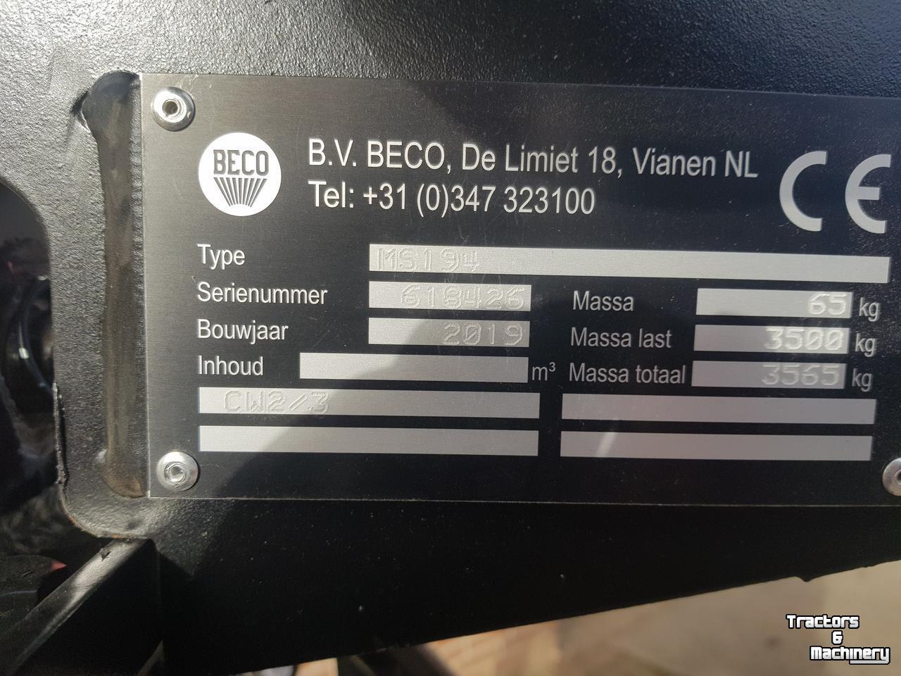 Other attachments and accessories Beco HSK 1000 stenenklem