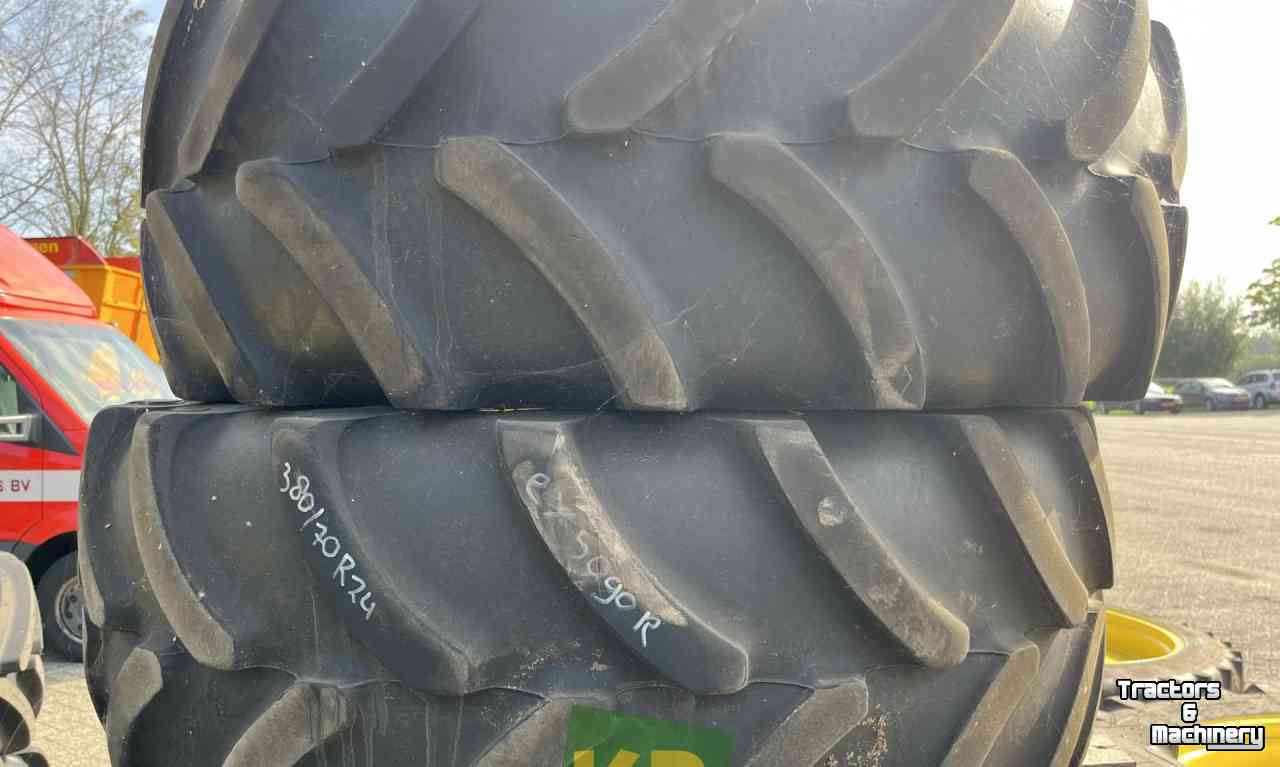 Wheels, Tyres, Rims & Dual spacers Firestone 480/70R34 + 380/70R24
