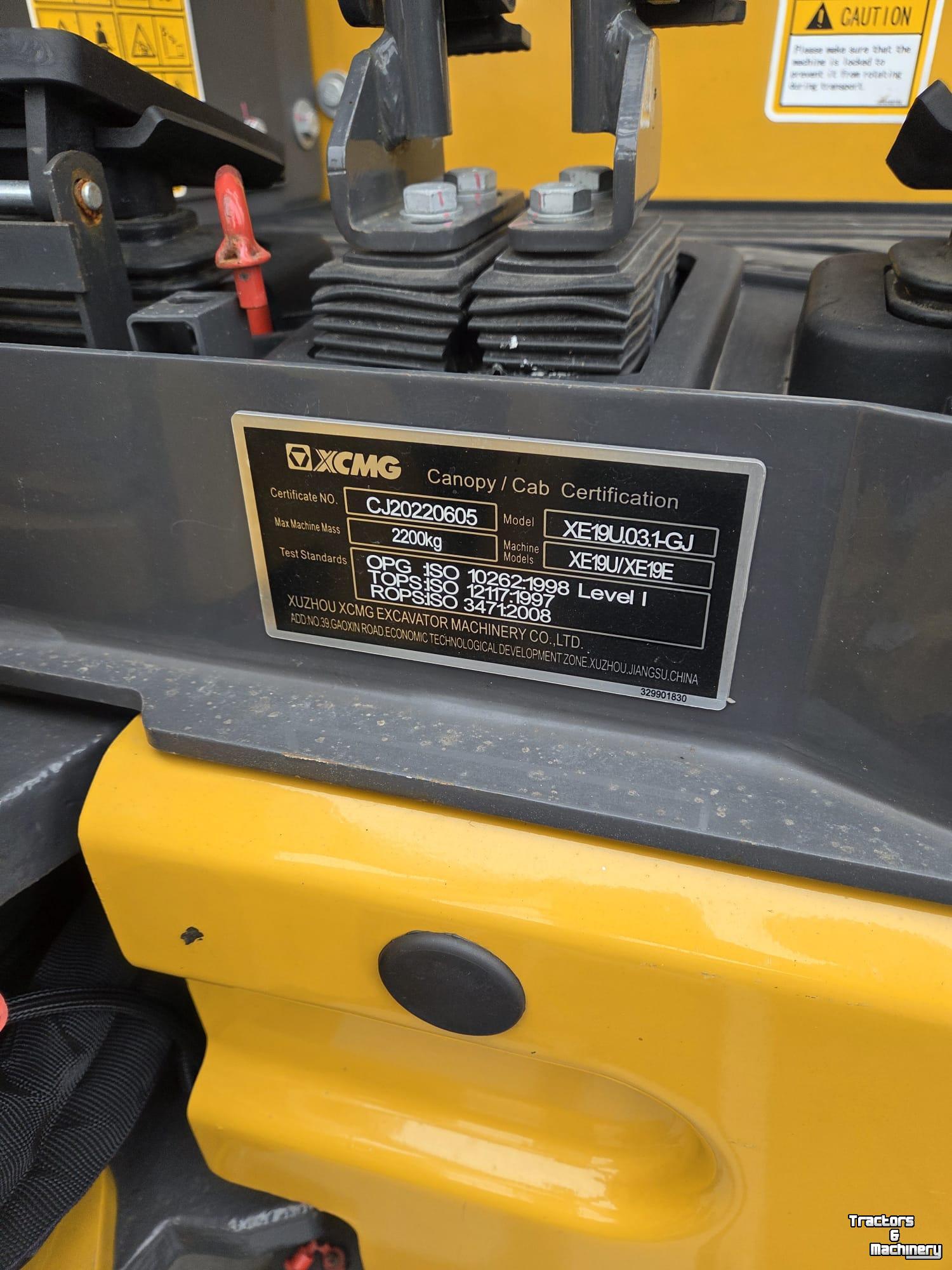 Mini-Excavator XCMG Minigraver XCMG XE19E nieuw binnen