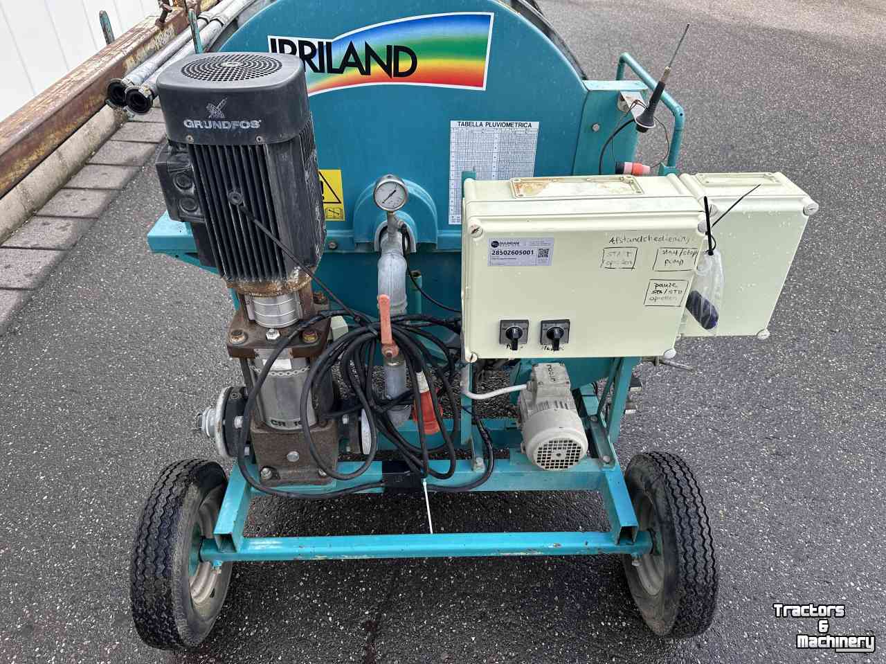 Hose-reel / Hose drum Irriland Irriland 100/40/110 slangenhaspel gegalvaniseerd, 110 meter x 40 mm ø, met afstandsbediening