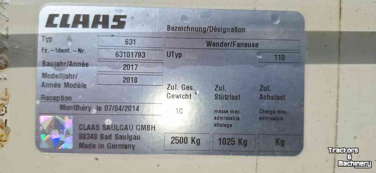 Tedder Claas Volto 1300 T