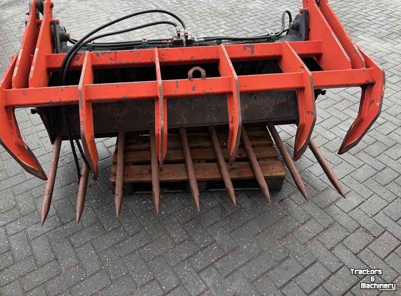 Front-end loader bucket / Front loader bucket Hekamp Greep standaard  -  Mestvork met bovenklem