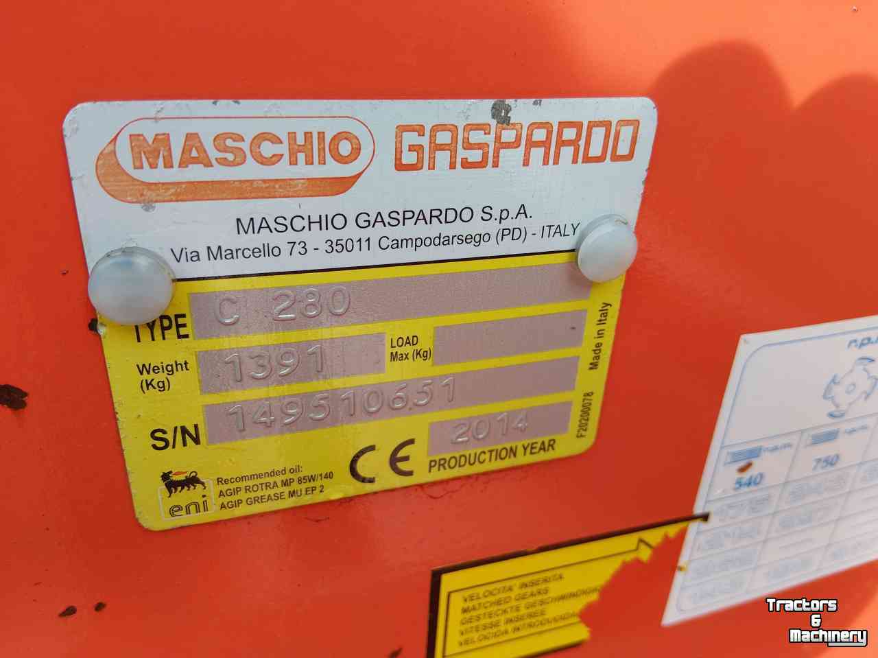 Rotary Tiller Maschio C 280 Grondfrees