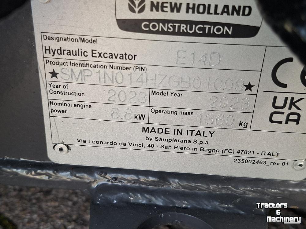 Mini-Excavator New Holland E14D