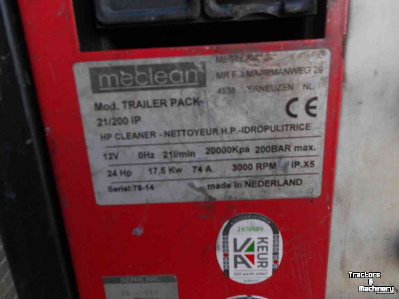 High-pressure cleaner, Hot / Cold Meclean mobiel warm water reiniger unit