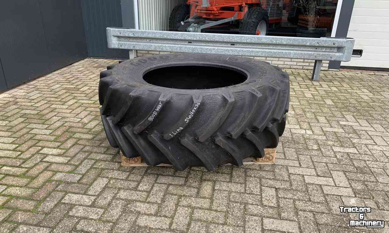 Wheels, Tyres, Rims & Dual spacers Good Year 540/65R34 95% Optitrac DT818